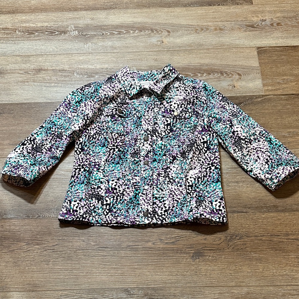 Christopher & Banks Colorful Patterned Short Jacket - Picture 5 of 8
